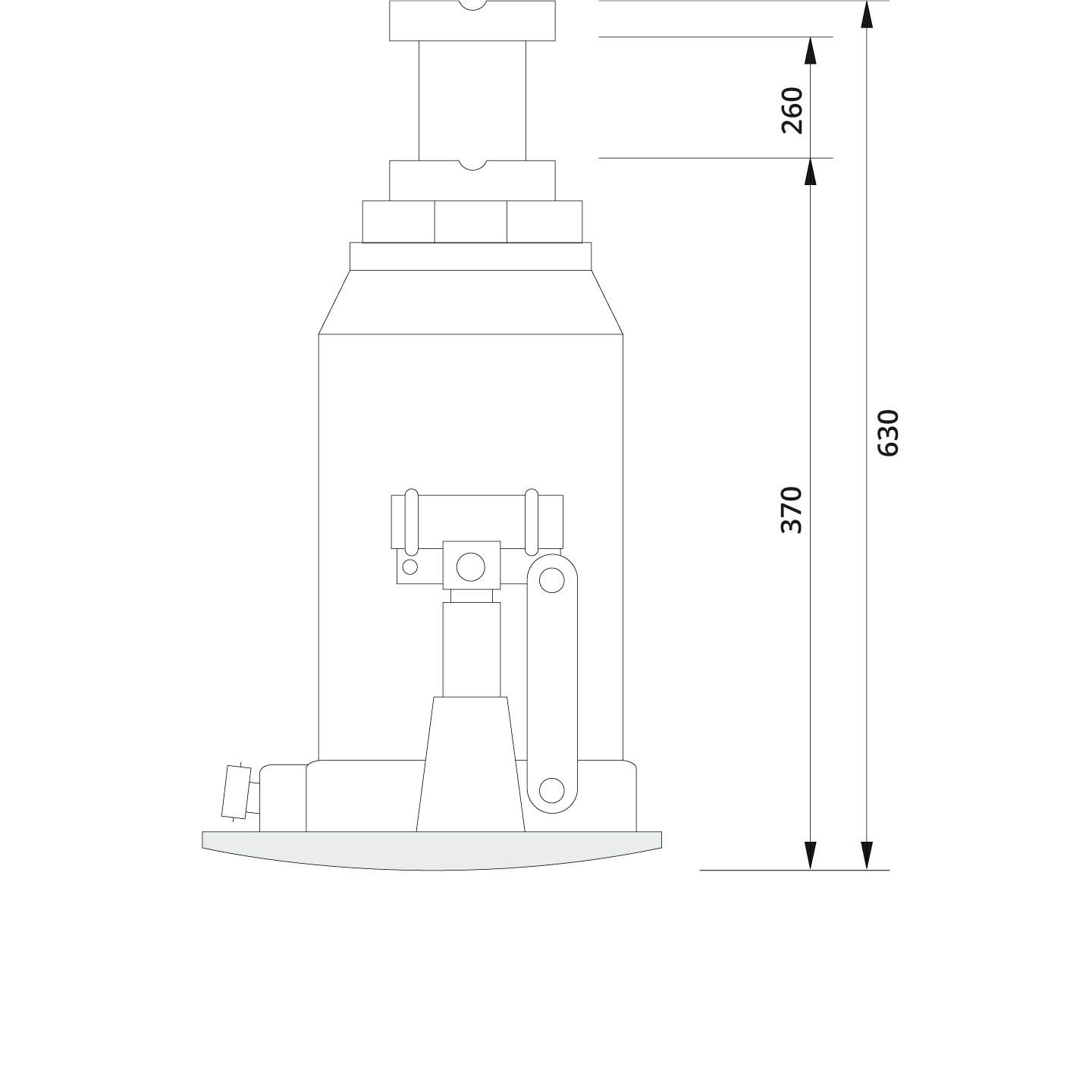 Bottle Jack ADX 4 370 Drawing