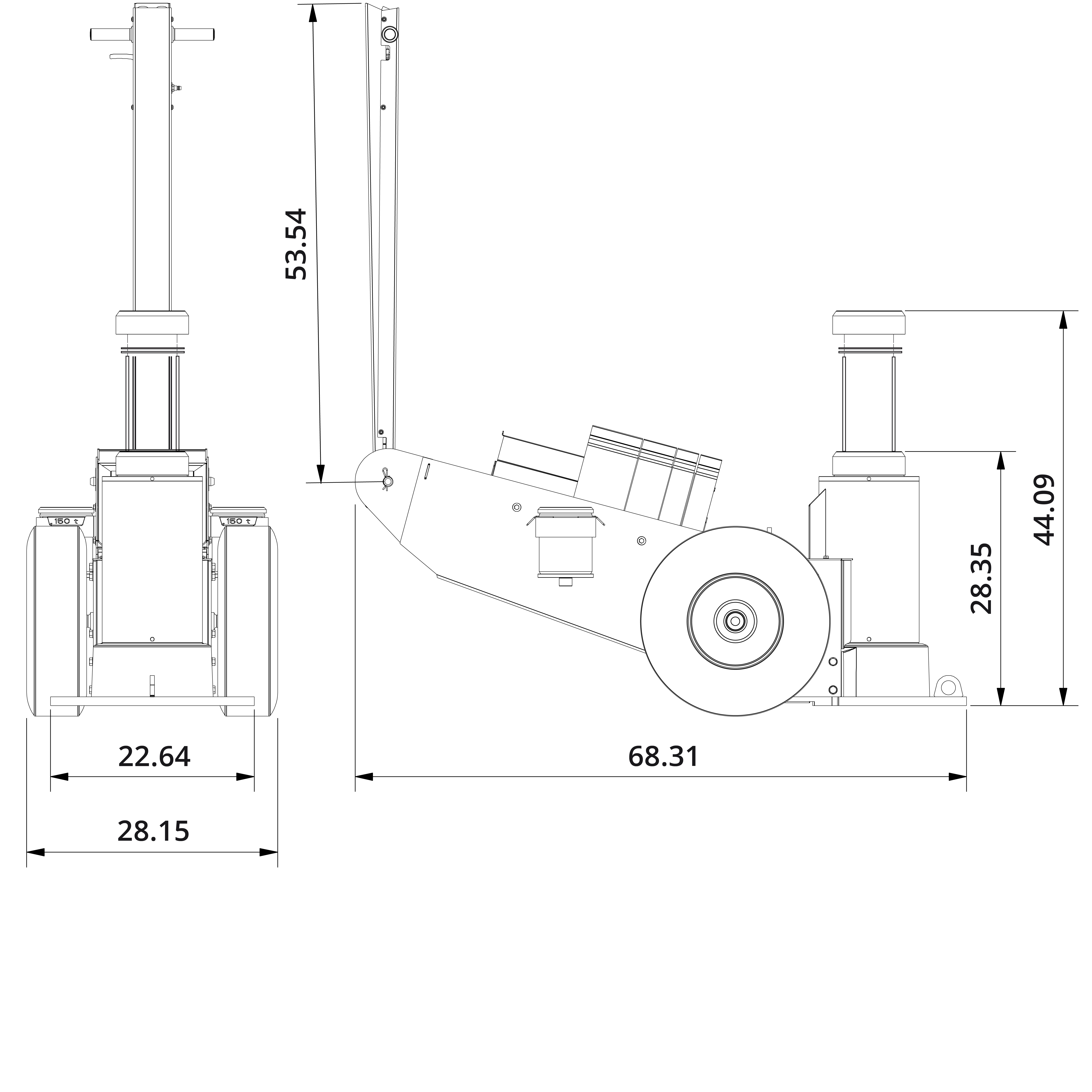 Heavy Duty Jack 150 1 Drawing US
