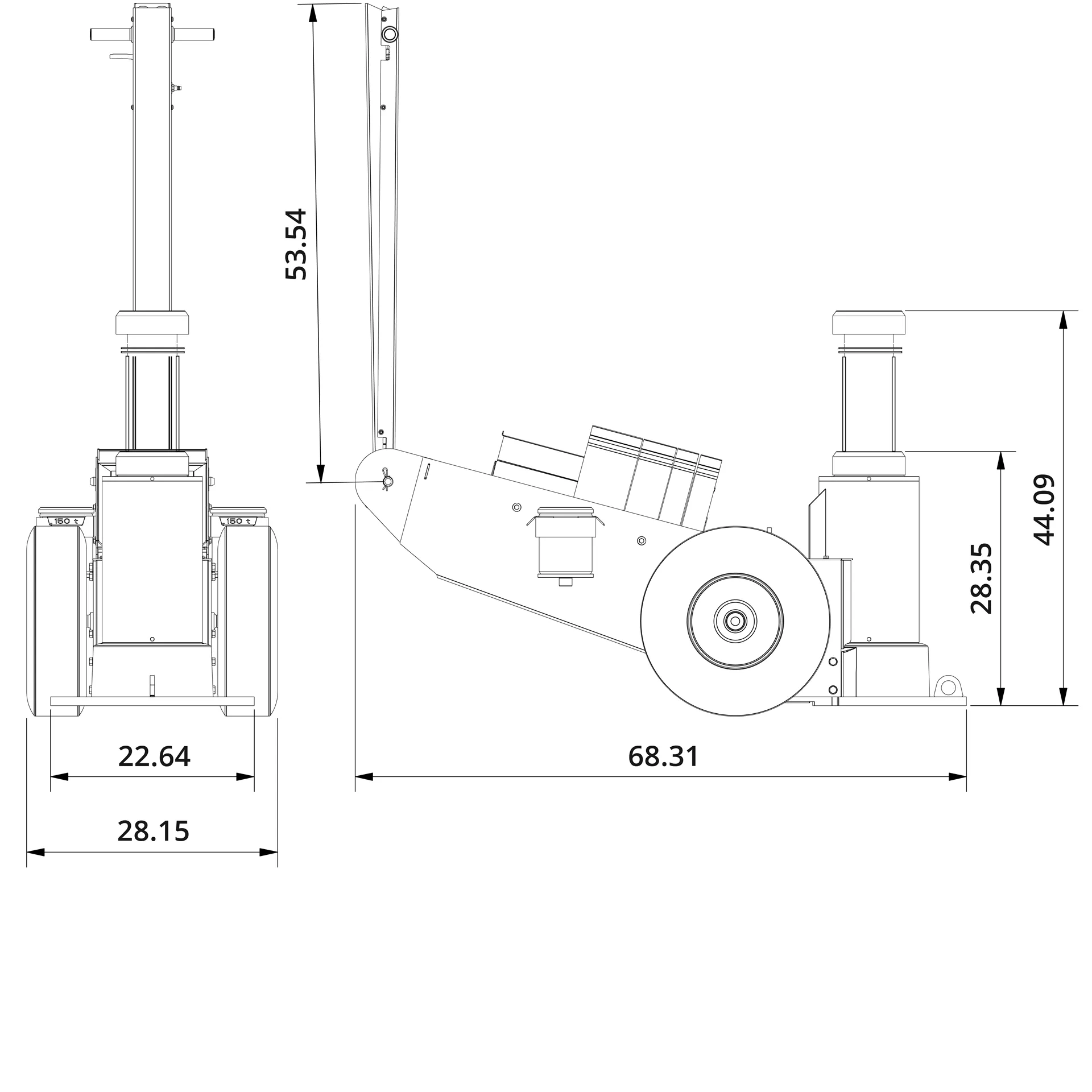 Heavy Duty Jack 150 1 Drawing US