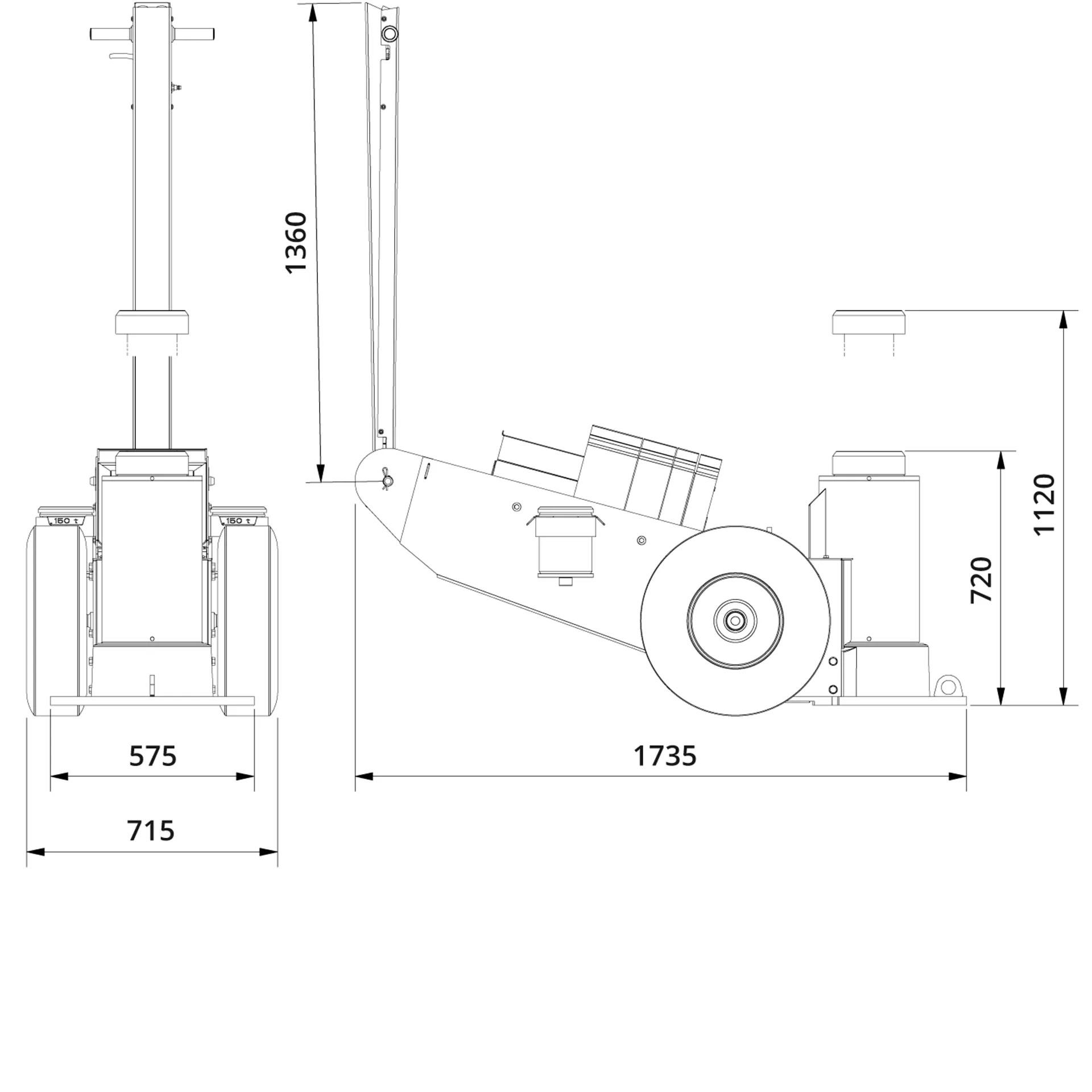 Heavy Duty Jack 100 1 Drawing