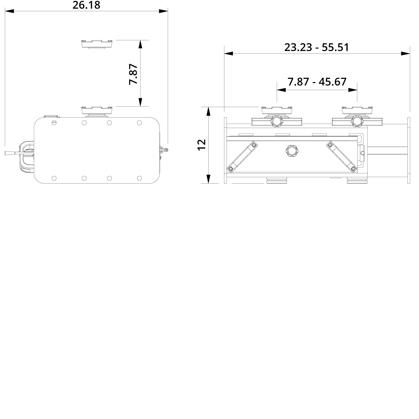 Heavy Duty Jacking Beam FL 2 Drawing US