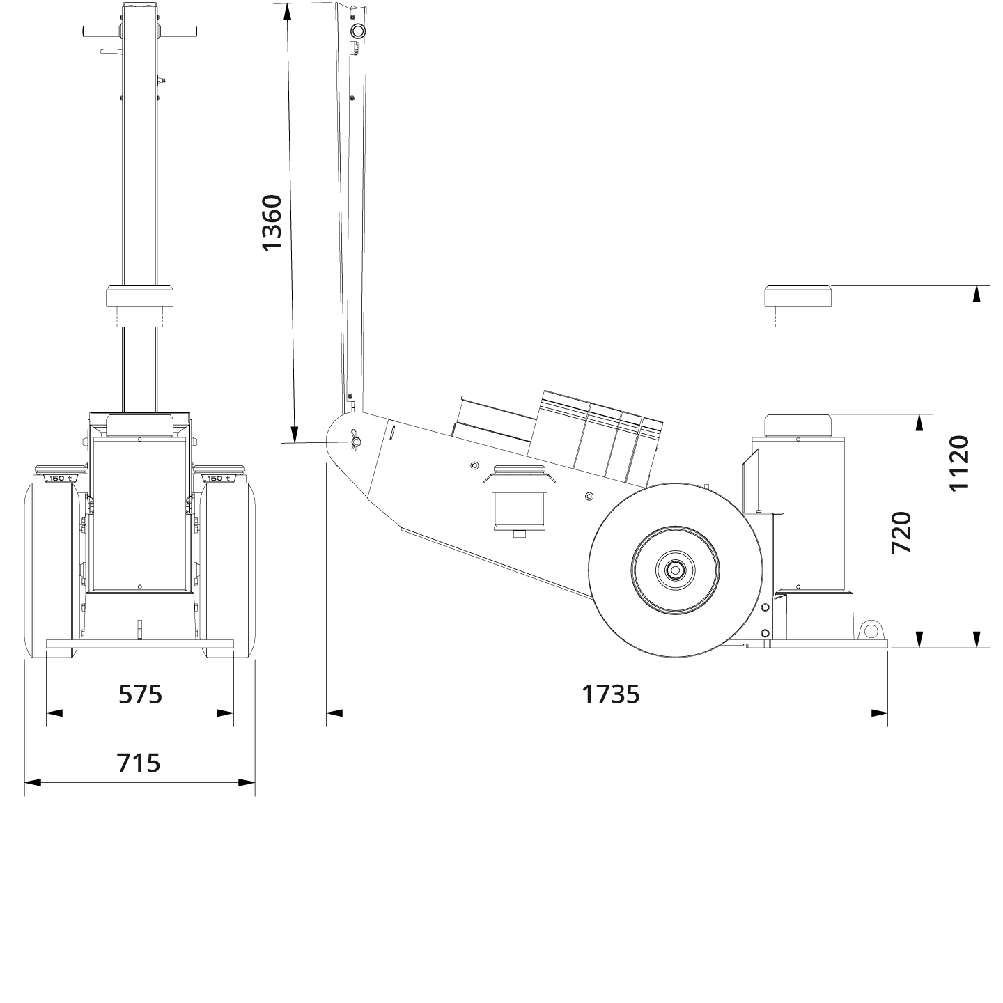 Heavy Duty Jack 150 1 Drawing