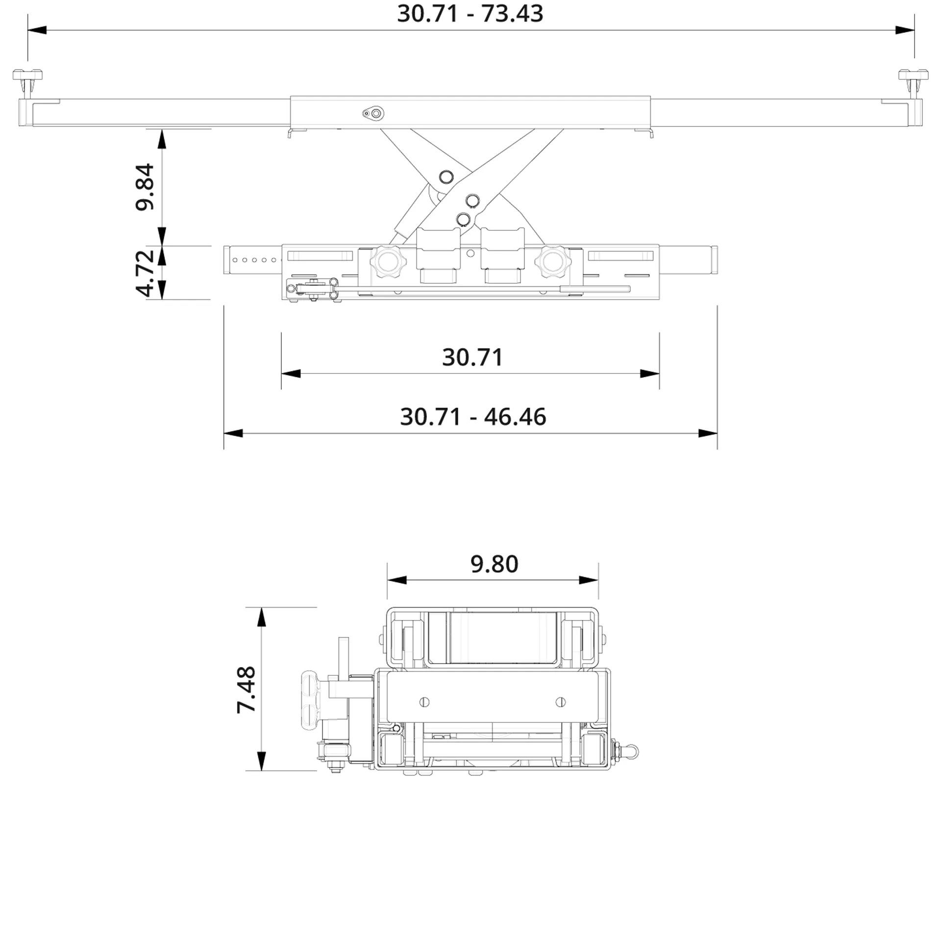 Jacking Beam SD26PHL W Drawing US