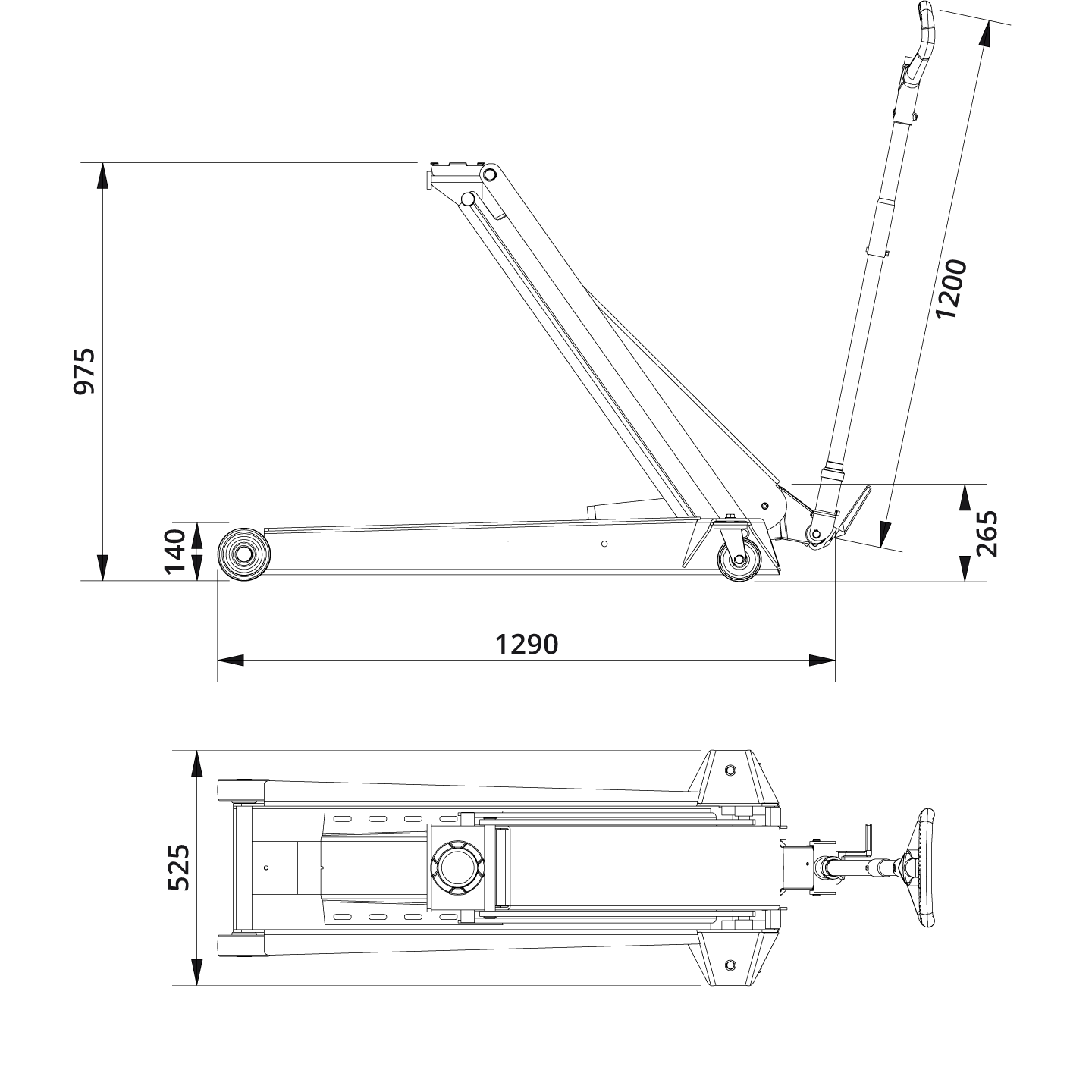 Hydraulic Jack DK50HLQ Drawing