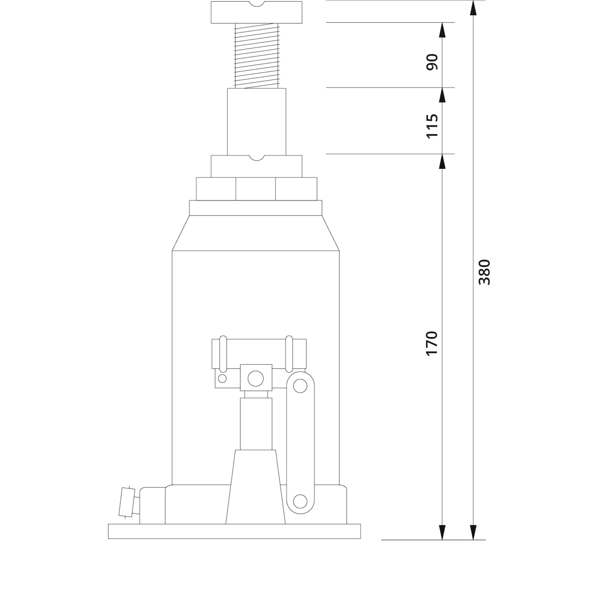 Bottle Jack A3,5 170 Drawing