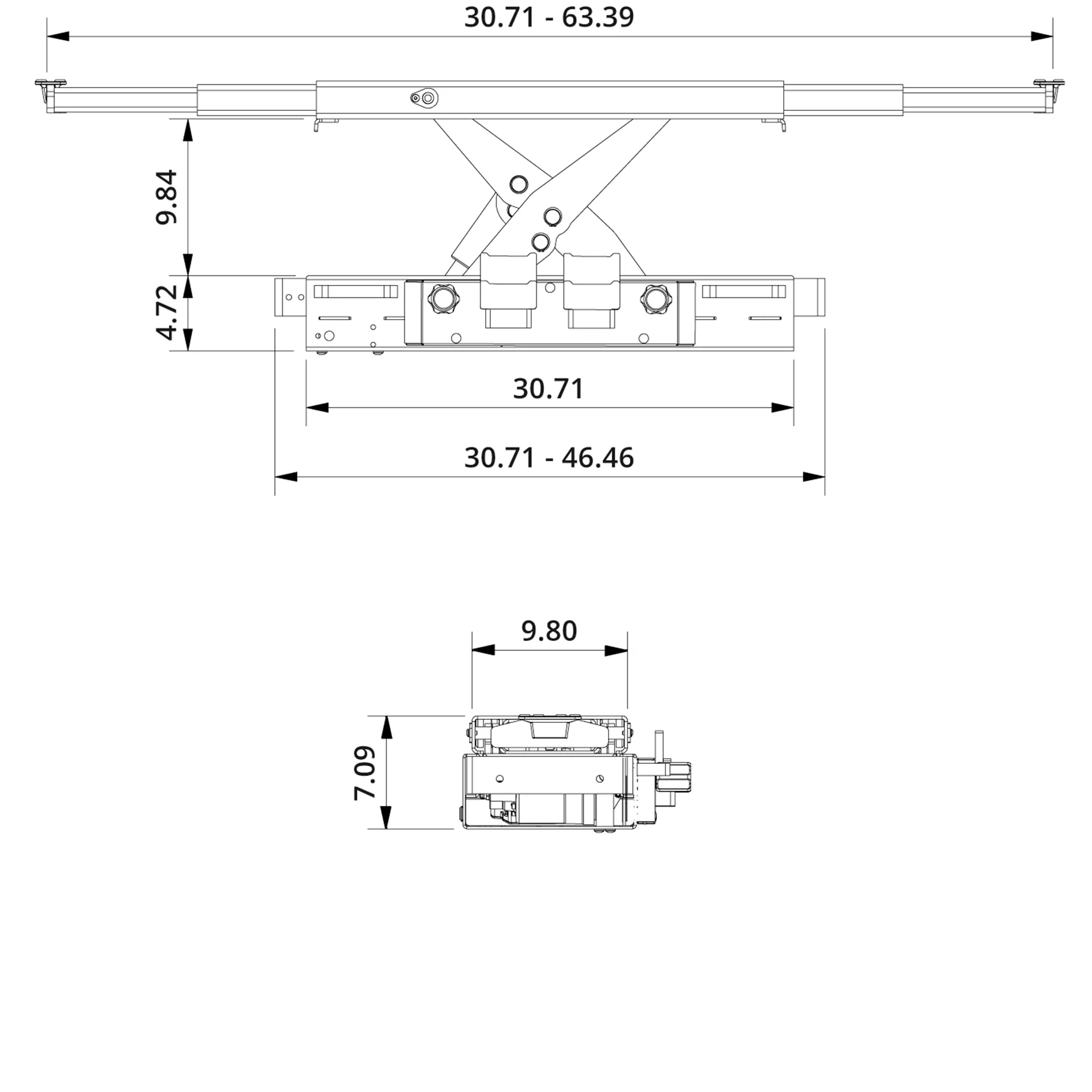 Jacking Beam SD20L Drawing US