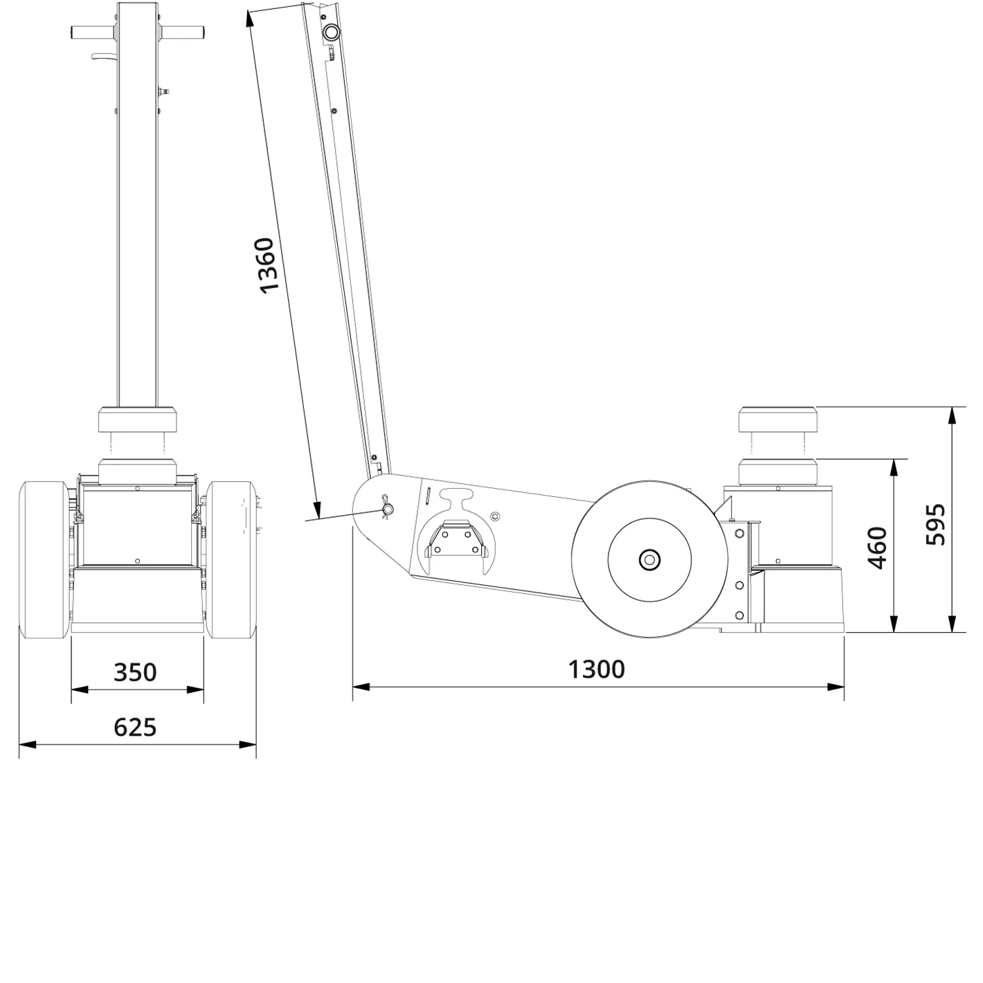 Heavy duty jack 150t - 150-1L