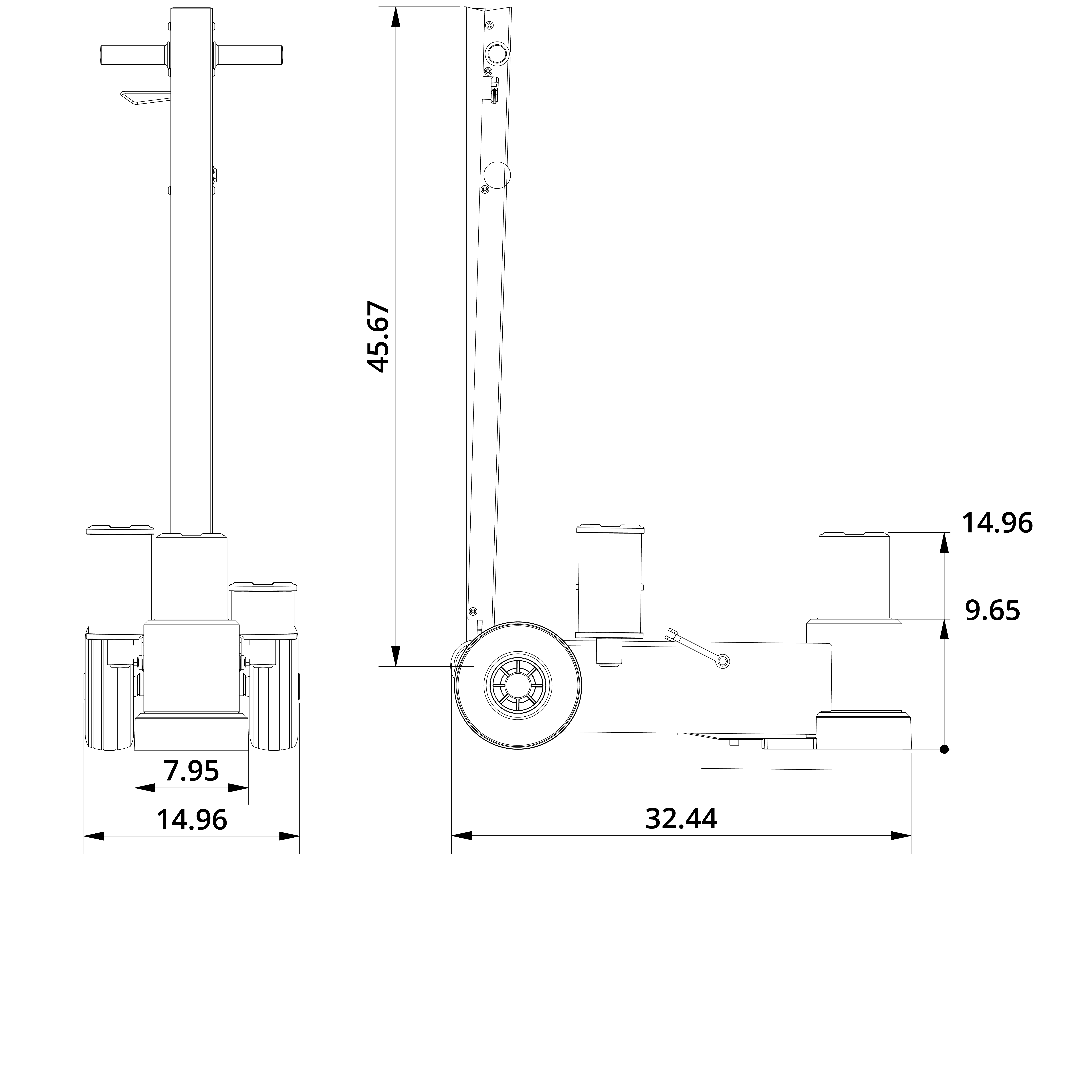 Air Hydraulic Jack 65 1 Drawing US