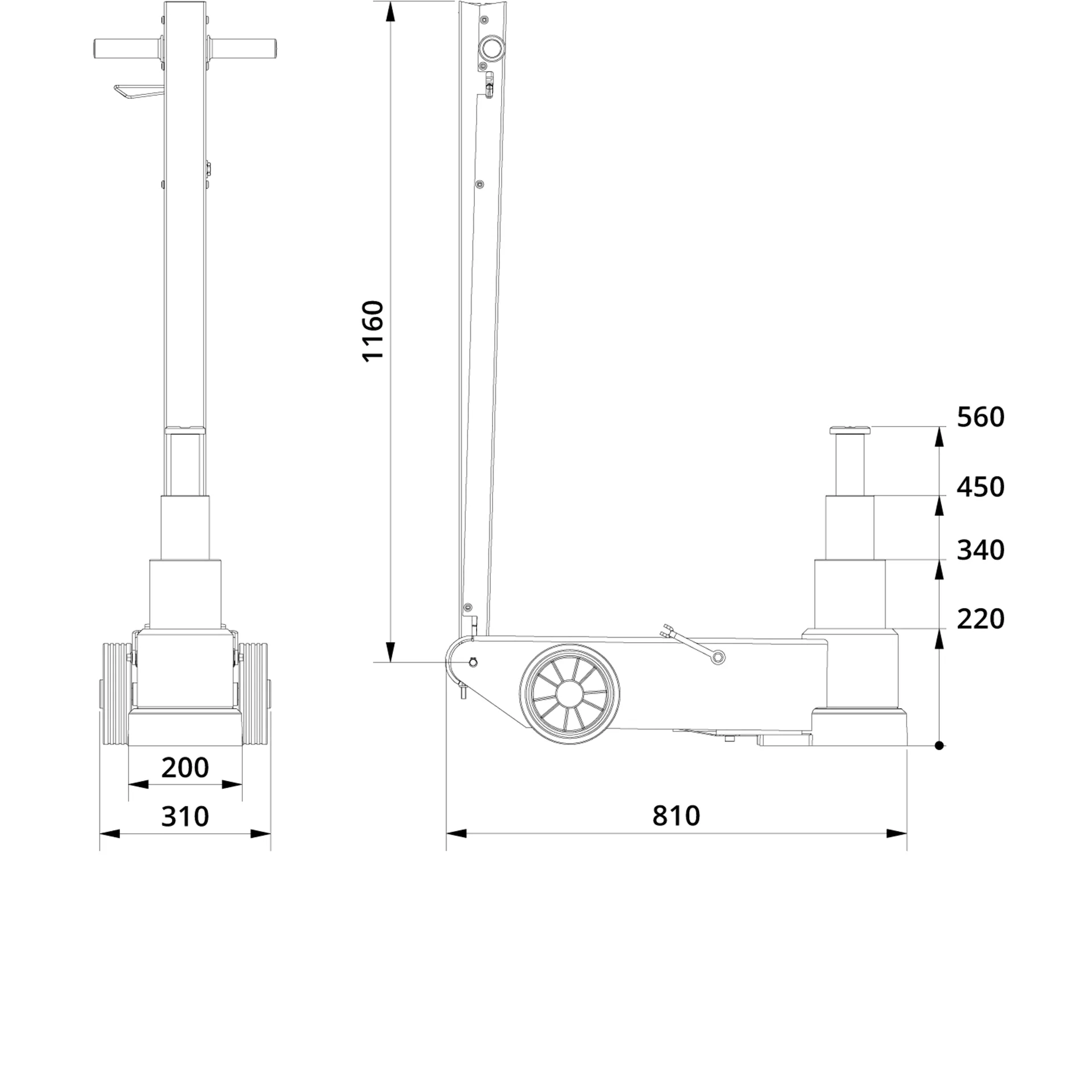 Air Hydraulic Jack 50 3H Drawing (1)
