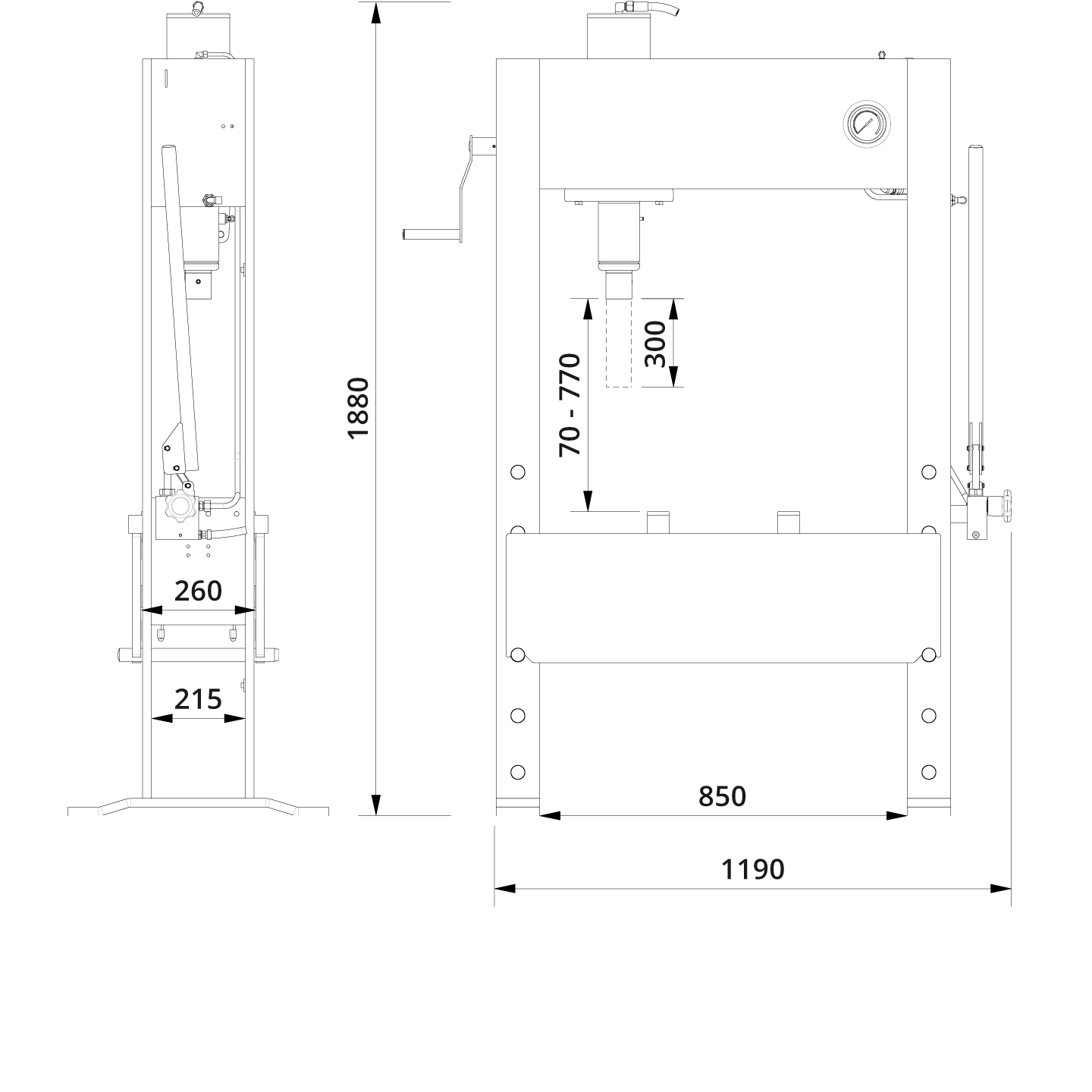 Hydraulic Press P40H Drawing