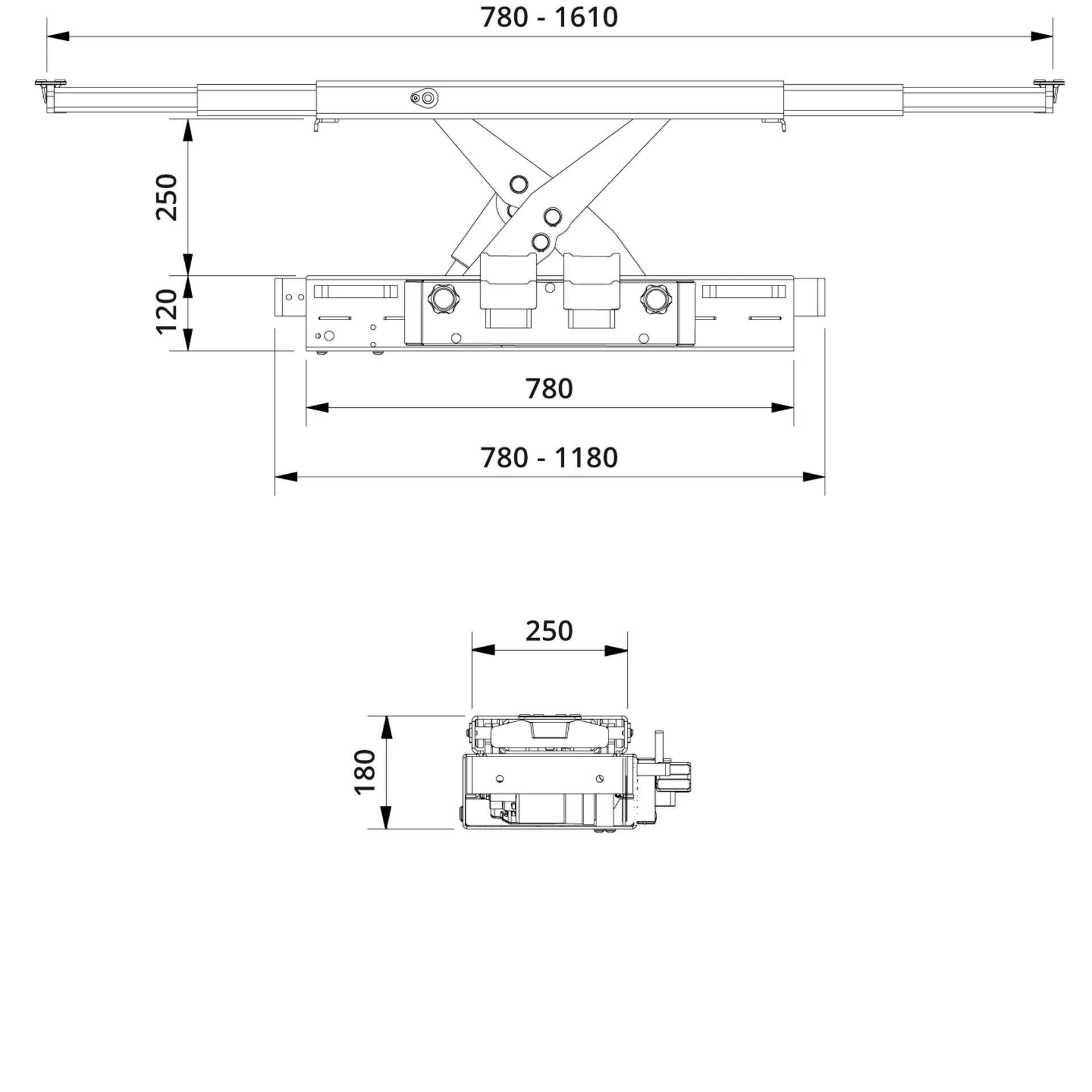 Jacking Beam SD20PHL Drawing