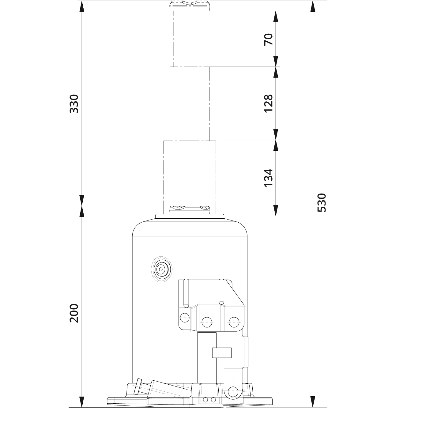 Bottle Jack ATG 10 200 Drawing