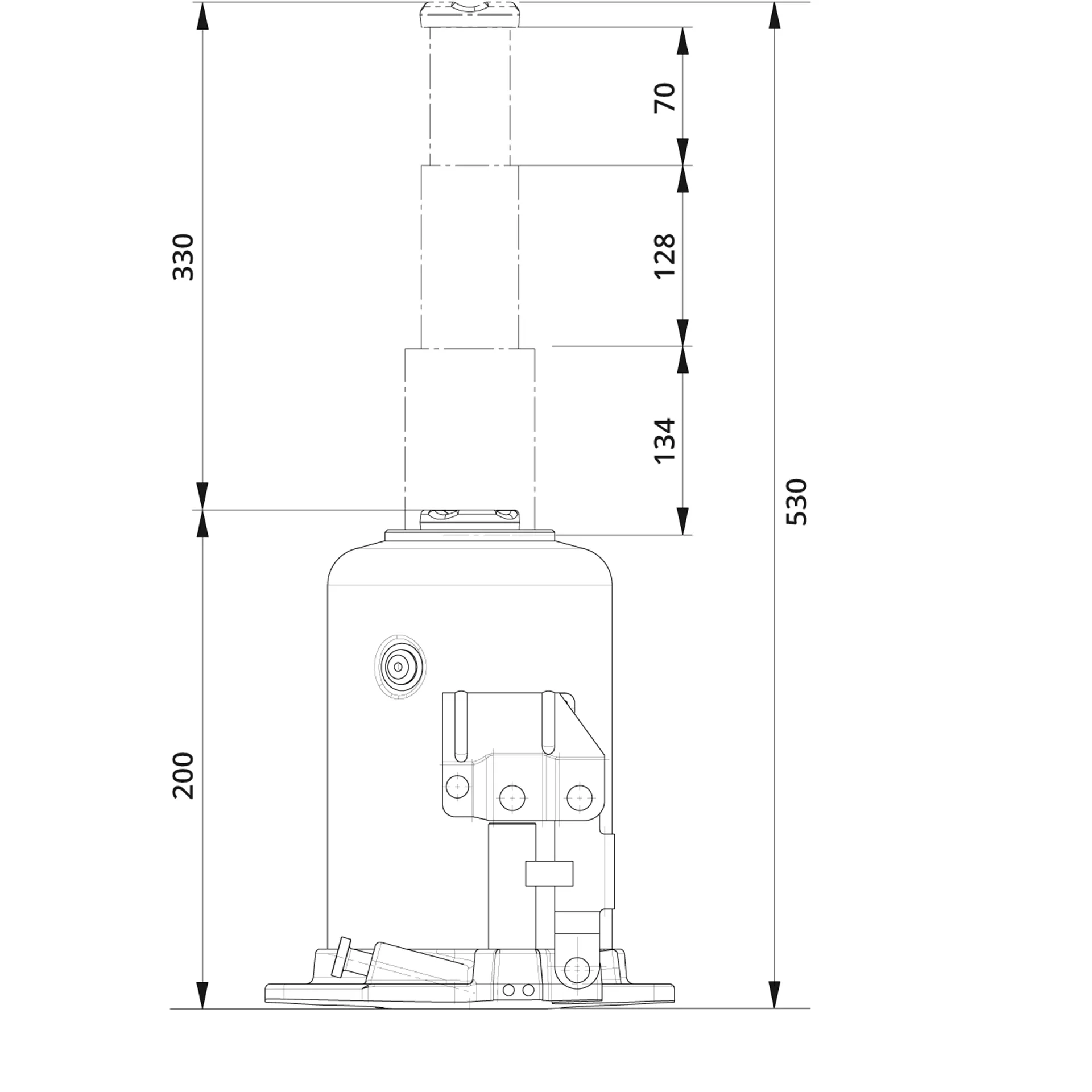 Bottle Jack ATG 10 200 Drawing