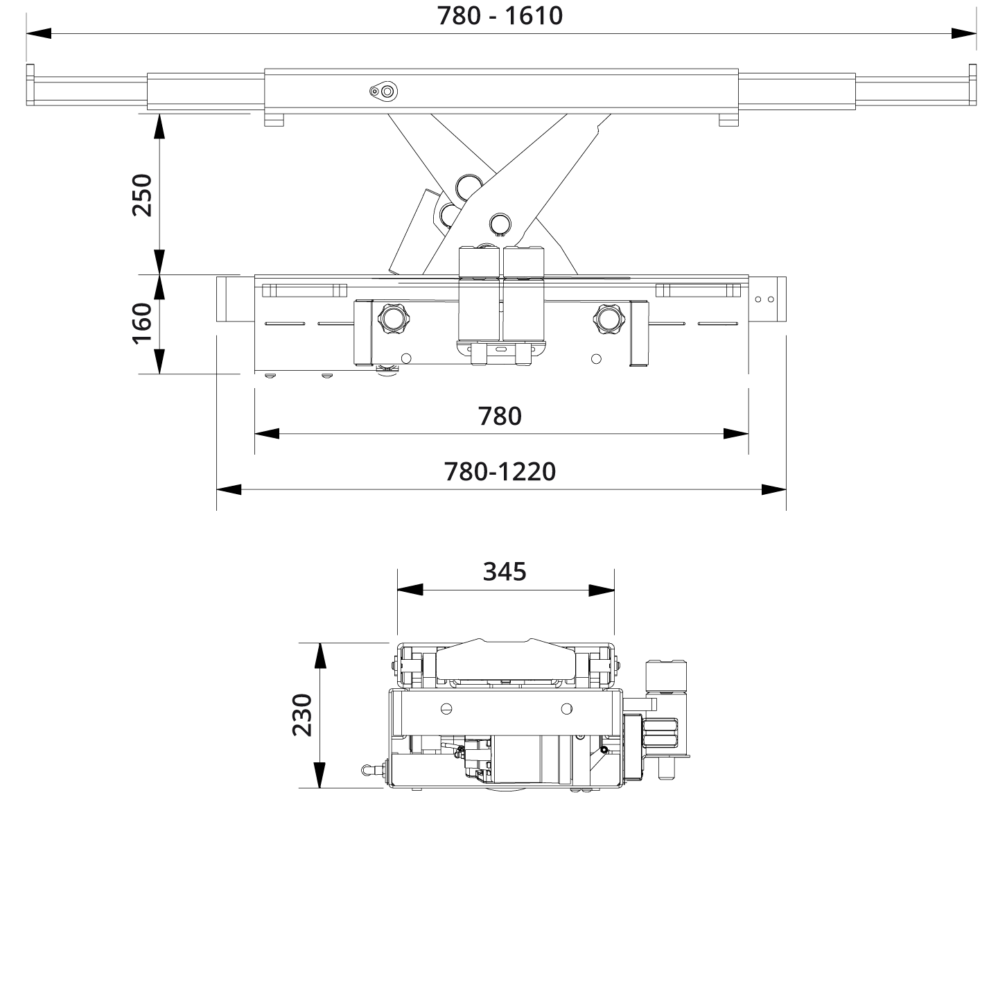 Jacking Beam SD32PHL Drawing