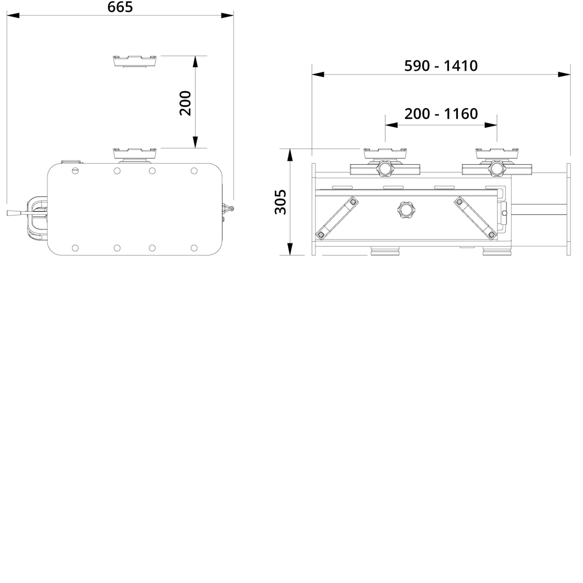 Heavy Duty Jacking Beam FL 2 Drawing